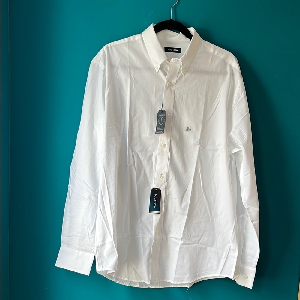 Nautica White Men's Dress Shirt